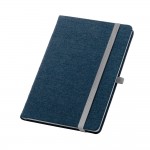 Notizbücher A5 mit verkleidetem Einband  Farbe blau