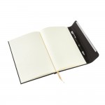 Exklusives Notizbuch mit Lasche A5 Farbe schwarz vierte Ansicht
