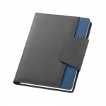 Notizbuch mit Magnetverschluss bedrucken Farbe blau
