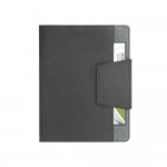 Notizbuch mit Magnetverschluss bedrucken Farbe grau zweite Ansicht