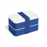 Frischhaltebox aus Stahl mit Deckel und Besteck Farbe Blau
