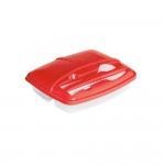 Lunchbox mit Gabel und Messer bedrucken Farbe rot