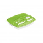 Lunchbox mit Gabel und Messer bedrucken Farbe hellgrün