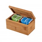 Box aus Bambus mit 20 Tee-Aufgüssen Farbe natürliche Farbe vierte Ansicht