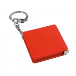 Schlüsselanhänger mit Metermaß 1 m Farbe rot