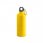 Matte Aluminiumflasche mit Karabiner Farbe Gelb