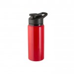 Sportflasche aus recyceltem Alu mit Flip-Top-Öffnung, 660 ml farbe rot