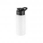Sportflasche aus recyceltem Alu mit Flip-Top-Öffnung, 660 ml farbe weiß