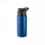 Sportflasche aus recyceltem Alu mit Flip-Top-Öffnung, 660 ml farbe marineblau