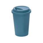Wiederverwendbarer Plastikbecher To Go mit Deckel, 450 ml farbe blau