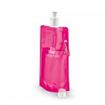 Faltbare Kunststoffflasche bedrucken Farbe rosa Ansicht mit Logo 4