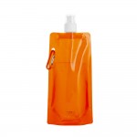 Faltbare Kunststoffflasche bedrucken Farbe orange zweite Ansicht