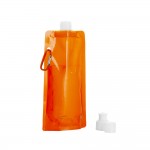 Faltbare Kunststoffflasche bedrucken Farbe orange vierte Ansicht