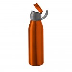 Flasche aus Aluminium mit originellem Deckel Farbe orange vierte Ansicht