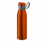 Flasche aus Aluminium mit originellem Deckel Farbe orange