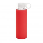 Sportflasche aus Glas mit Logo Farbe rot