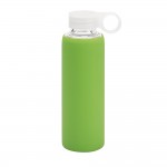 Sportflasche aus Glas mit Logo Farbe hellgrün
