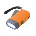 Einfache Taschenlampe mit Dynamo bedrucken Farbe orange