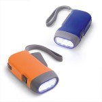 Einfache Taschenlampe mit Dynamo bedrucken Ansicht in vielen Farben