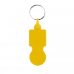 Schlüsselanhänger mit Münze für Einkaufswagen bedrucken Farbe gelb