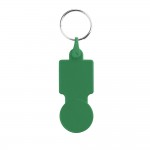 Schlüsselanhänger mit Münze für Einkaufswagen bedrucken Farbe grün