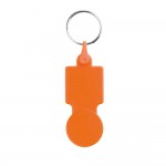 Schlüsselanhänger mit Münze für Einkaufswagen bedrucken Farbe orange