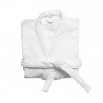 Baumwollbademantel mit Gürtel und zwei Taschen, 350 g/m2 farbe weiß vierte Ansicht