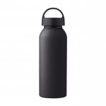Recycling-Aluminiumflasche mit Griff, mattes Finish, 500ml farbe schwarz erste Ansicht