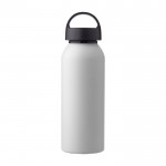 Recycling-Aluminiumflasche mit Griff, mattes Finish, 500ml farbe weiß erste Ansicht