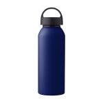 Recycling-Aluminiumflasche mit Griff, mattes Finish, 500ml farbe blau erste Ansicht