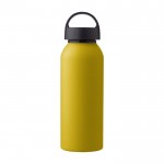 Recycling-Aluminiumflasche mit Griff, mattes Finish, 500ml farbe gelb erste Ansicht