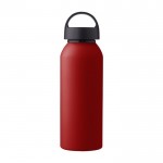 Recycling-Aluminiumflasche mit Griff, mattes Finish, 500ml farbe rot erste Ansicht