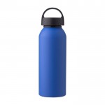 Recycling-Aluminiumflasche mit Griff, mattes Finish, 500ml farbe köngisblau erste Ansicht