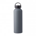 Recycling-Aluminiumflasche mit Griff, mattiert, 800ml farbe grau erste Ansicht