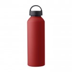 Recycling-Aluminiumflasche mit Griff, mattiert, 800ml farbe rot erste Ansicht