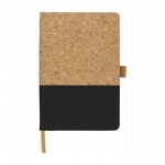 Notizbuch aus Kork und Baumwolle, ca. A5-Blätter, liniert farbe schwarz erste Ansicht