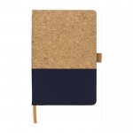 Notizbuch aus Kork und Baumwolle, ca. A5-Blätter, liniert farbe blau erste Ansicht