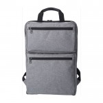 Laptop-Rucksack 15'' aus Polyester und Baumwolle farbe grau erste Ansicht