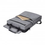 Laptop-Rucksack 15'' aus Polyester und Baumwolle farbe grau zweite Ansicht