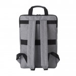 Laptop-Rucksack 15'' aus Polyester und Baumwolle farbe grau vierte Ansicht