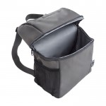 Kühltasche als Rucksack aus recyceltem Polyester farbe grau vierte Ansicht