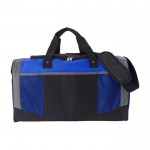 Sporttasche aus 600D-Polyester mit Griffen und Riemen farbe blau erste Ansicht
