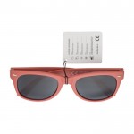 Sonnenbrille aus recyceltem Kunststoff mit UV400-Schutz farbe rot dritte Ansicht