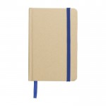 Kraft-Notizbuch mit Cover aus recyceltem Karton, ca. A6 farbe blau erste Ansicht