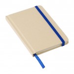Kraft-Notizbuch mit Cover aus recyceltem Karton, ca. A6 farbe blau zweite Ansicht