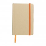 Kraft-Notizbuch mit Cover aus recyceltem Karton, ca. A6 farbe orange erste Ansicht