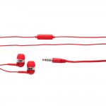 Ohrkopfhörer mit Mikrofon Farbe rot vierte Ansicht