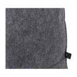 Rucksack aus recyceltem Filz mit Reißverschluss und 2 Fächer farbe grau fünfte Ansicht