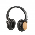 Kabellose Kopfhörer mit Bambusdetails und Bluetooth 5.0 farbe schwarz