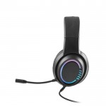 Ausziehbarer Gaming-Kopfhörer mit Beleuchtung und Mikrofon farbe schwarz vierte Ansicht